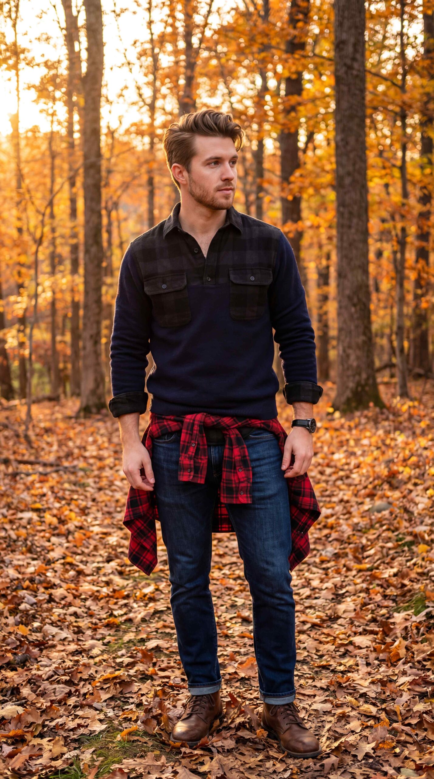 11 Black Shirt Outfit Men That Never Go Out Of Style Layered Black Shirt Fall Look