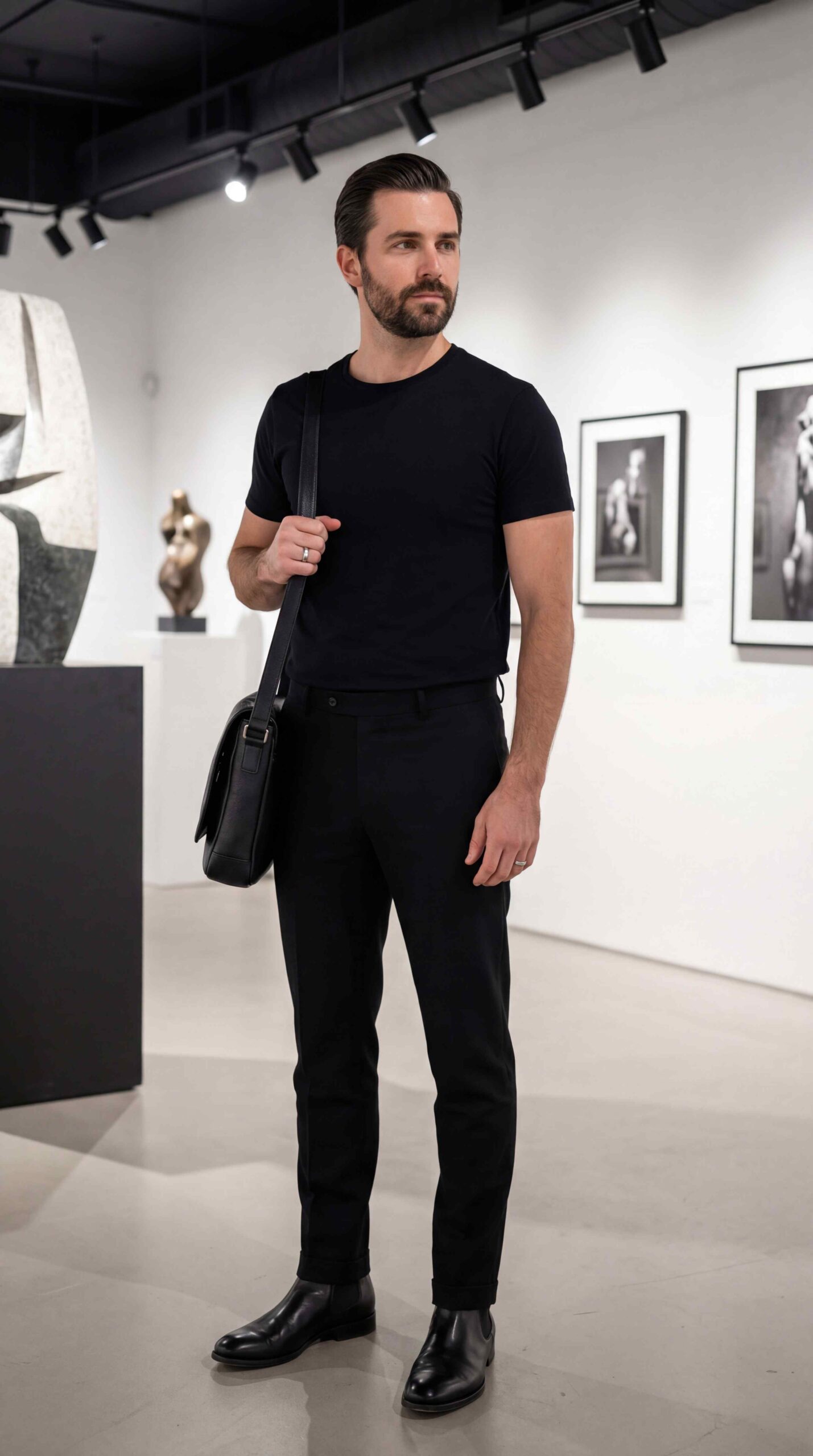 11 Black Shirt Outfit Men That Never Go Out Of Style Minimalist Black Shirt Sophistication