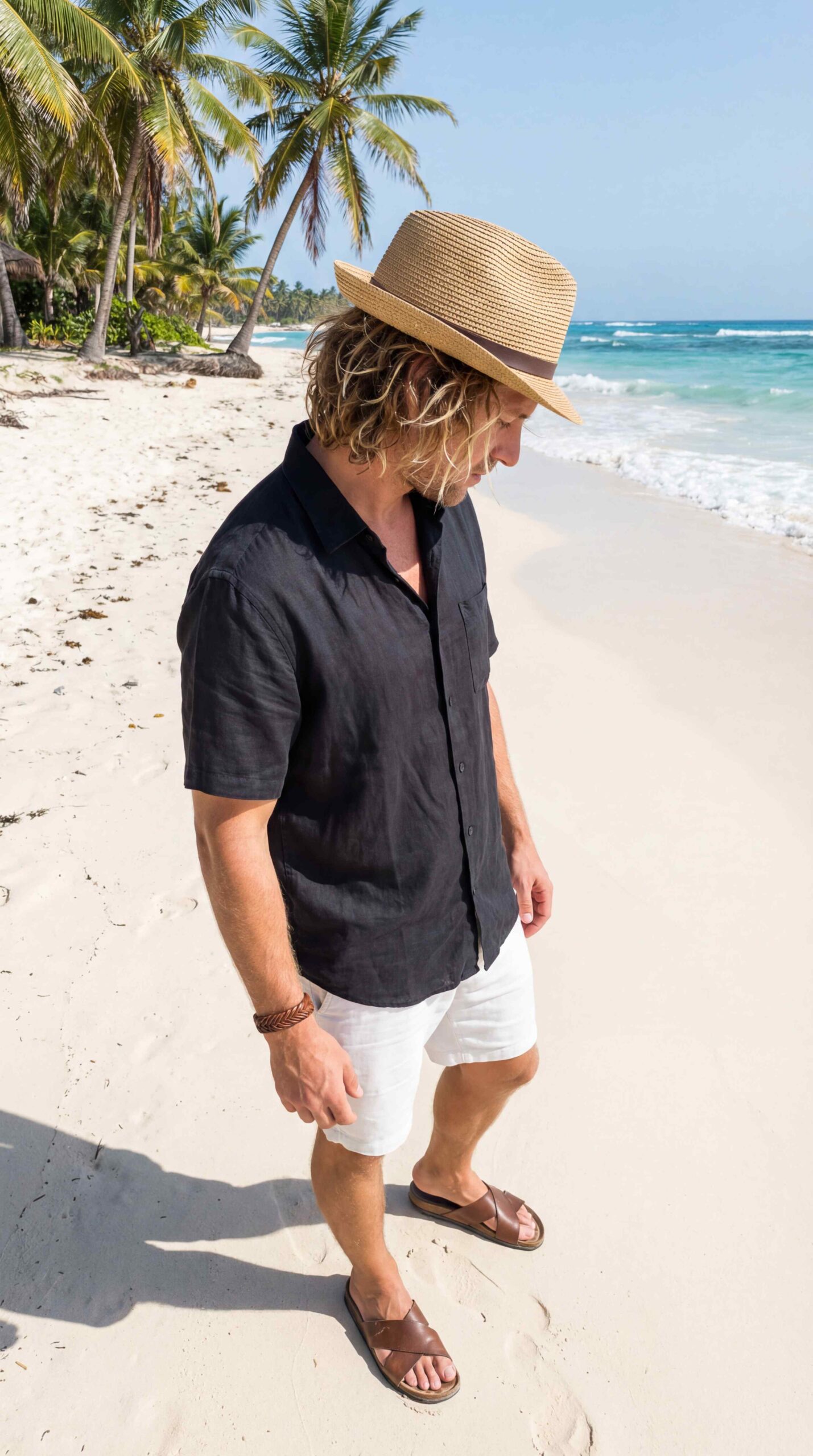 11 Black Shirt Outfit Men That Never Go Out Of Style Tropical Black Shirt Summer Look