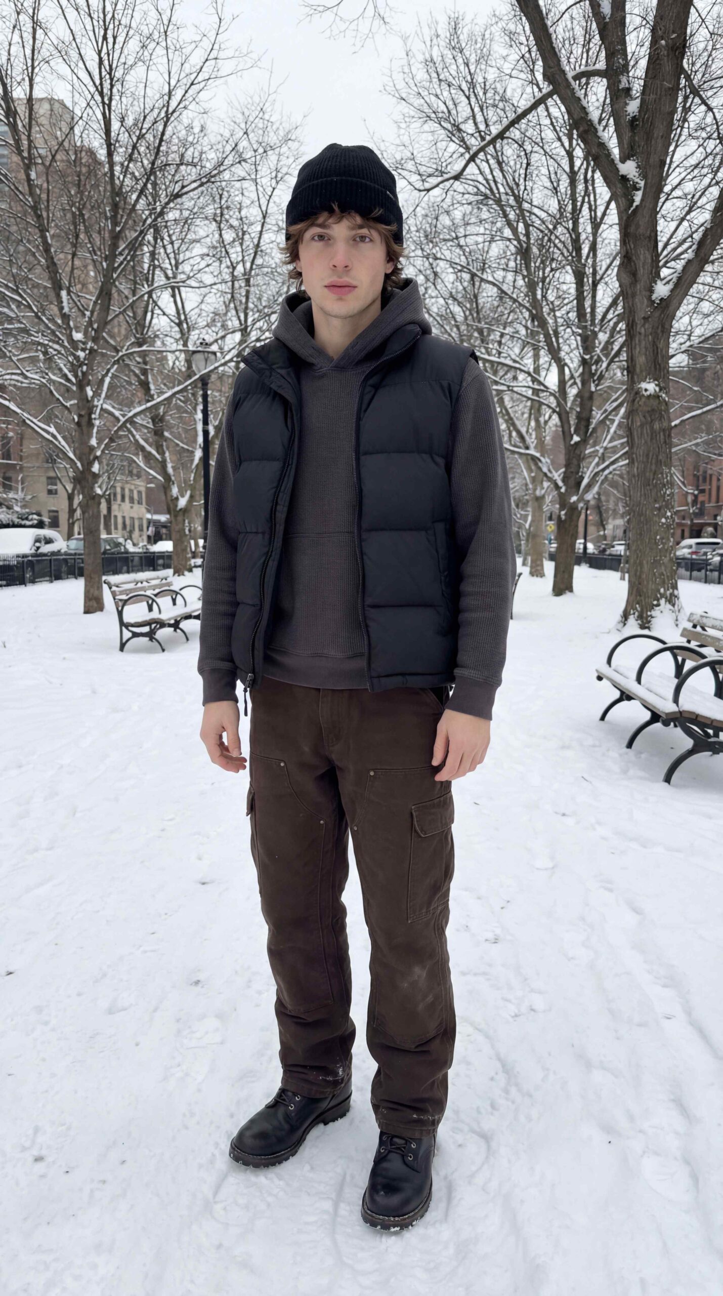 Winter Cargo Pants Outfit Men