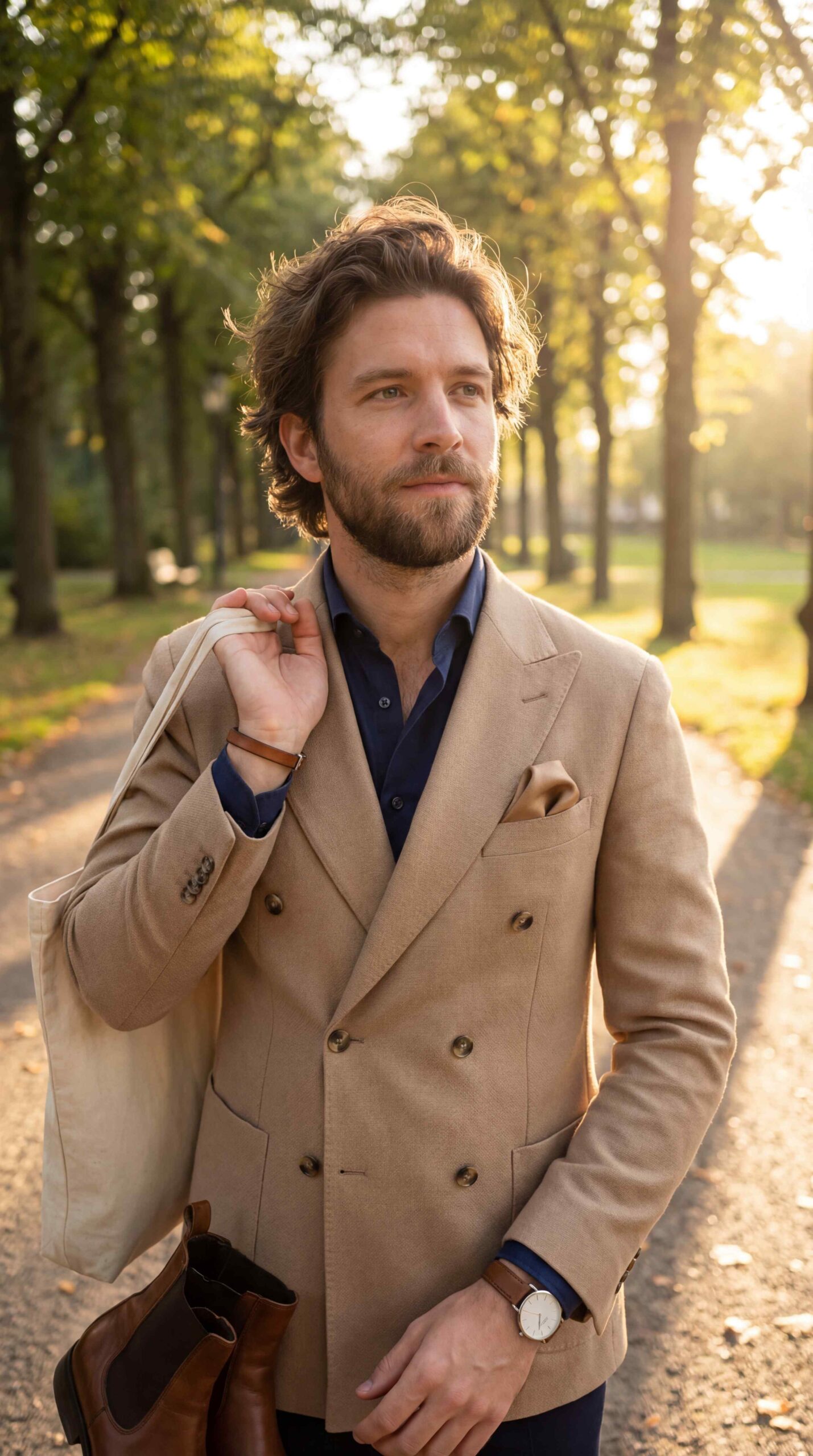 Beige Semi Formal Men Outfit