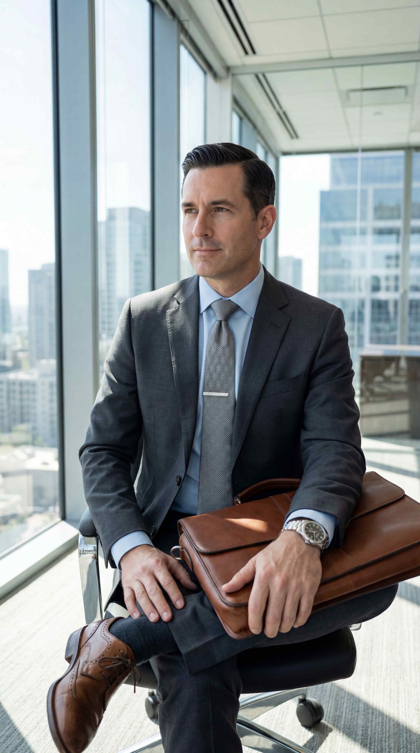 Charcoal Grey Semi Formal Men Outfit