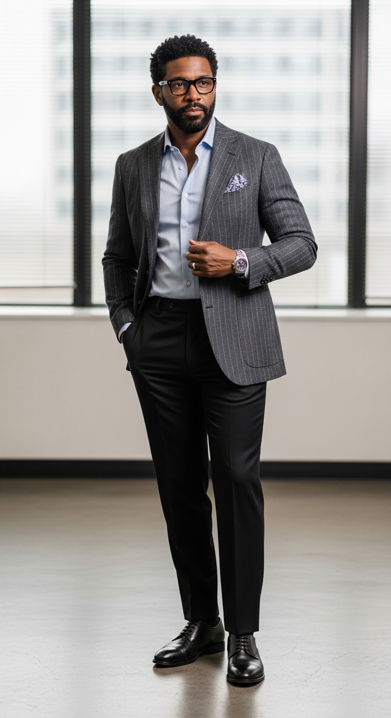 Classic Black Pants Office Look