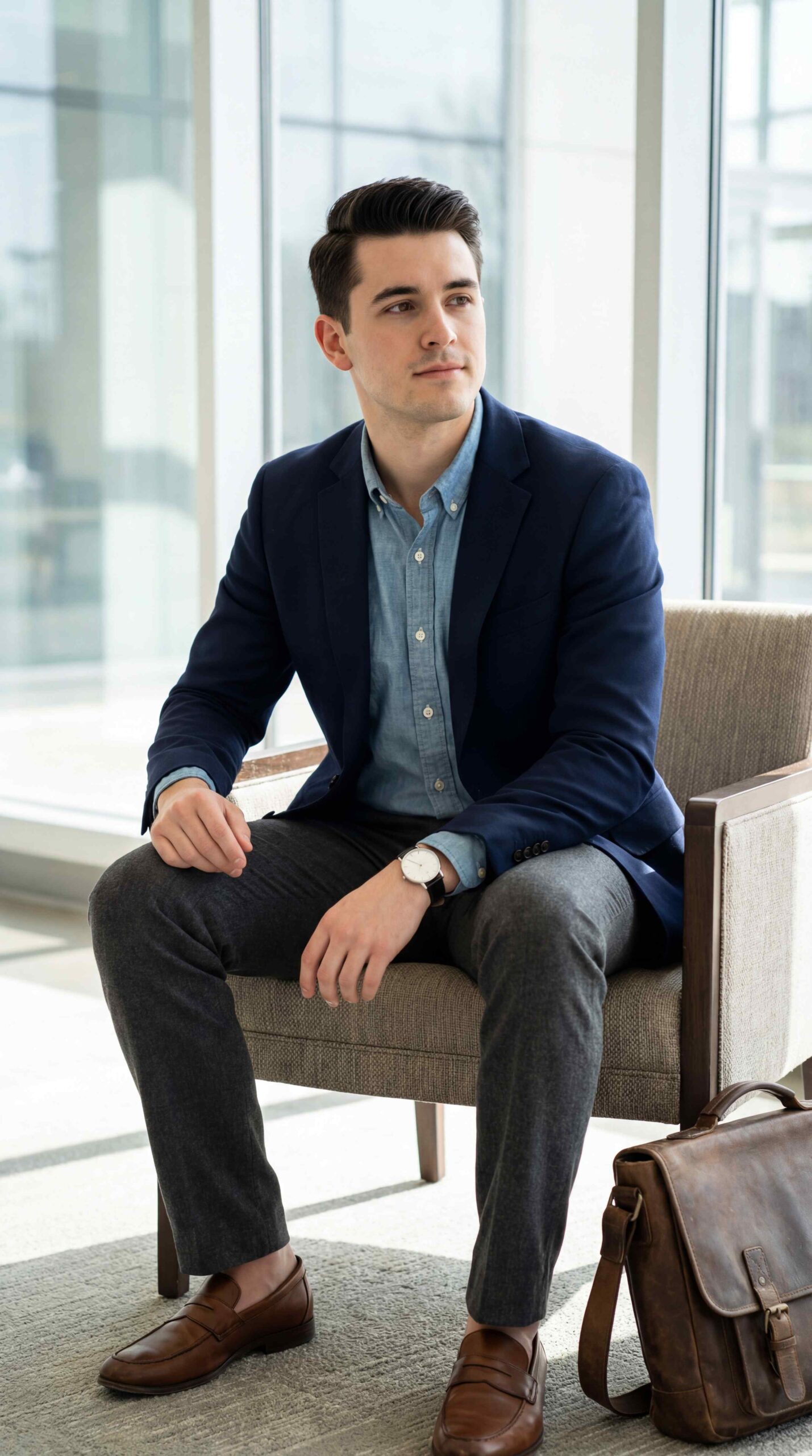 Blue Chambray Shirt Work