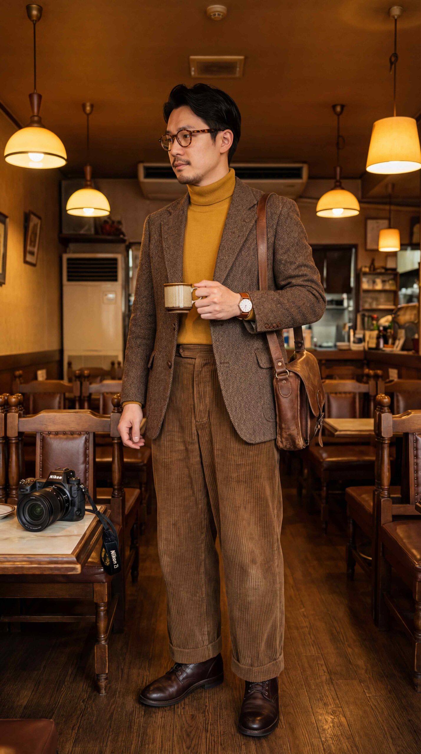 Brown Corduroy Pants Retro