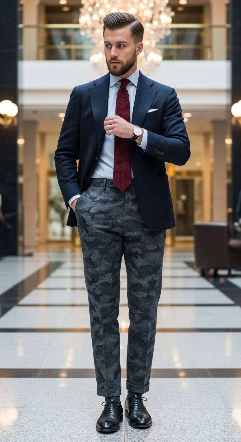 11 Camo Pants Outfit Men For Every Occasion Formal Blazer Camo Mix