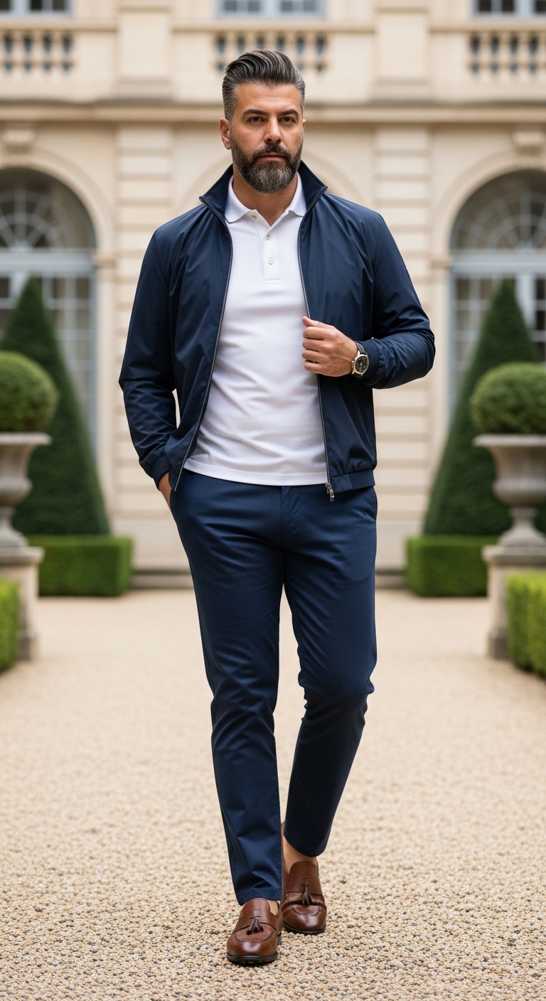 11 Golf Outfit For Men Only That Look Stunning Layered Golf Polo Jacket Style