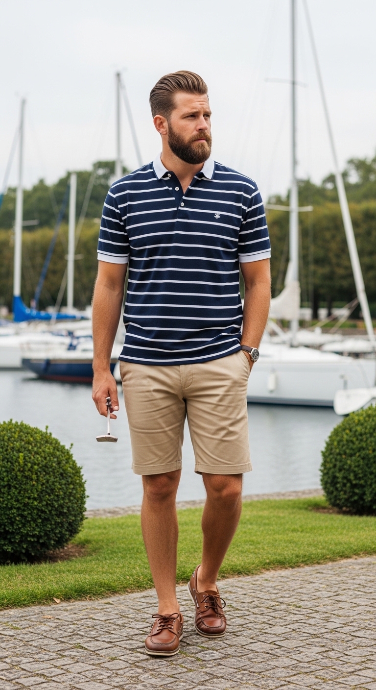 11 Golf Outfit For Men Only That Look Stunning Patterned Golf Polo Outfit