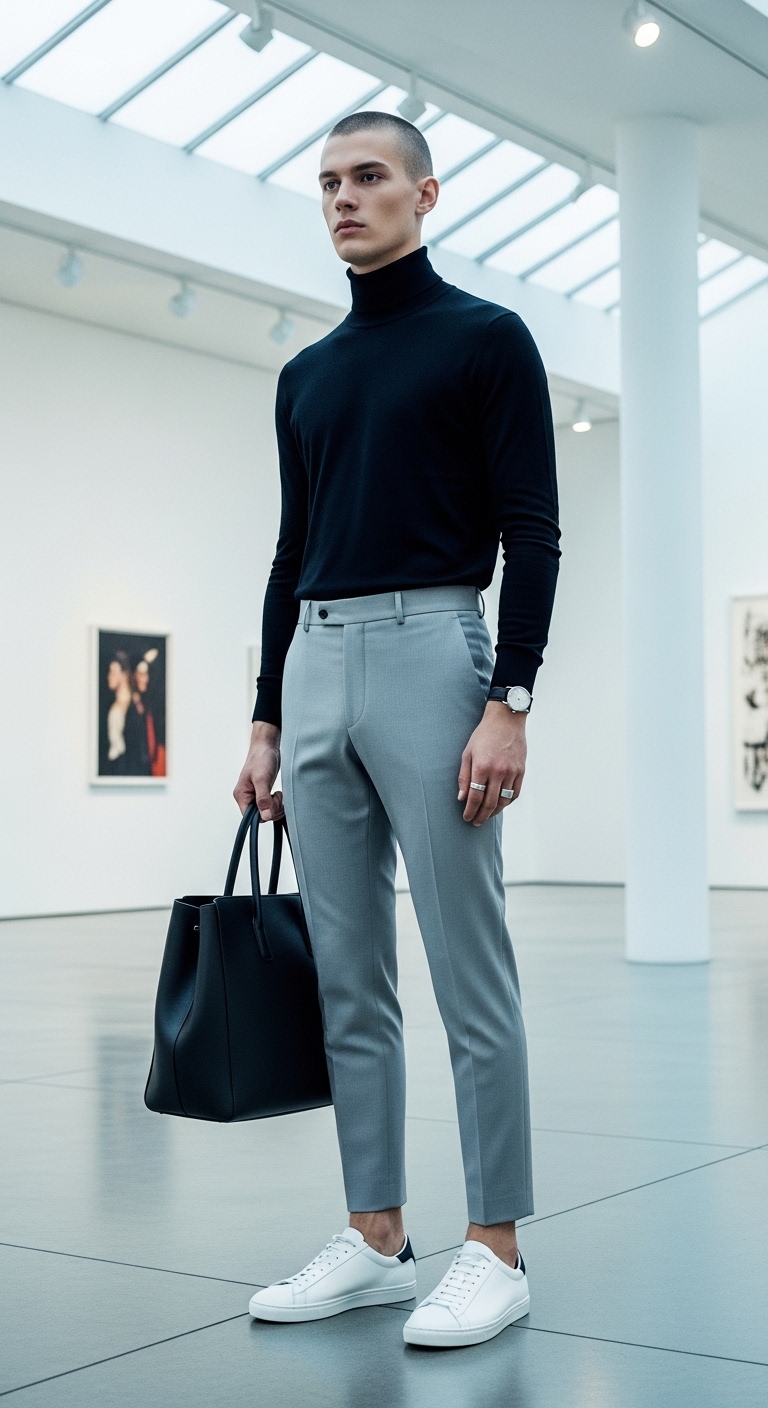 11 Grey Pants Outfit Men You Need To Try Minimalist Grey Slim Pants
