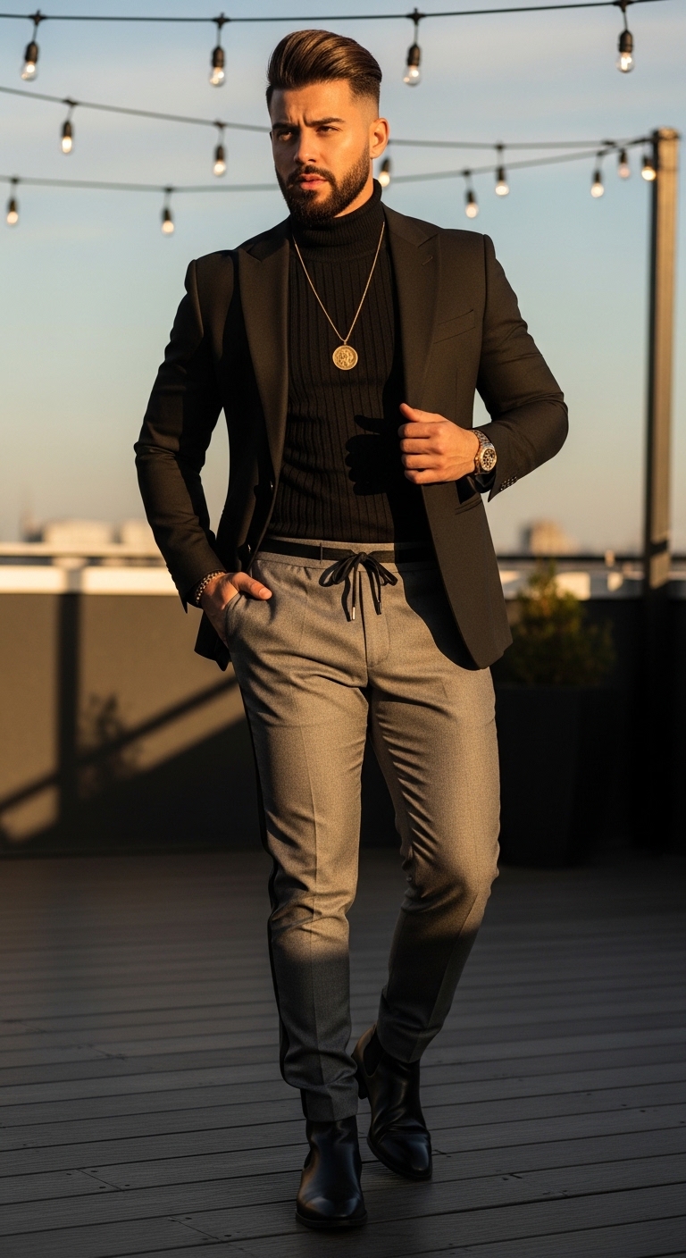 Evening Grey Sweatpants Outfit