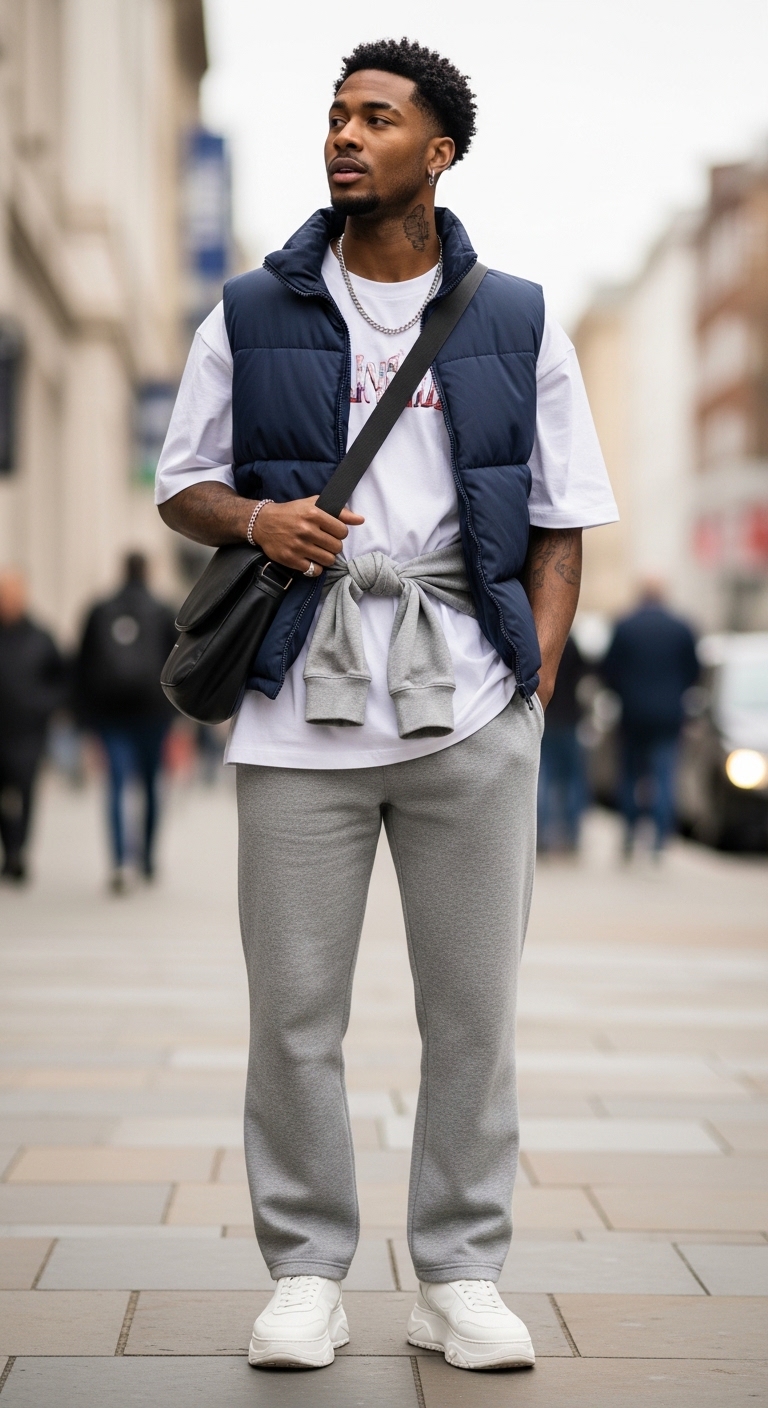 Streetwear Grey Sweatpants Look