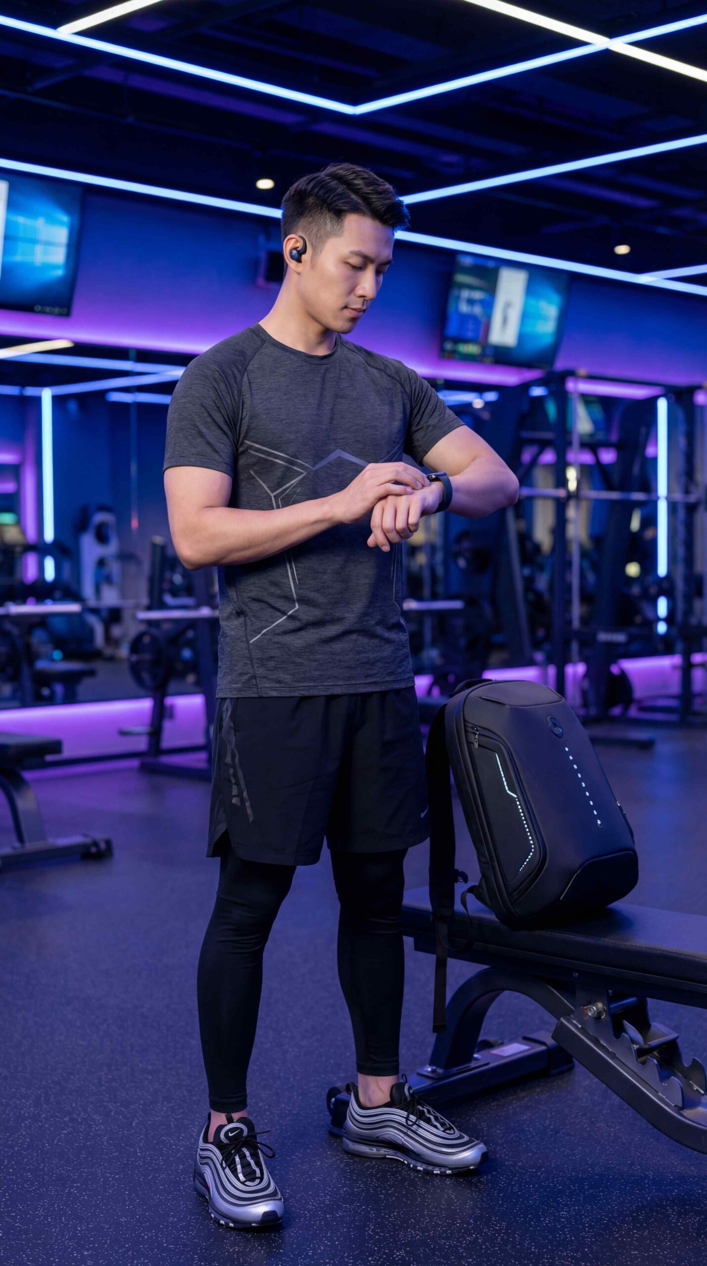11 Gym Outfit Men That Never Go Out Of Style Tech-Ready Gym Outfit Men