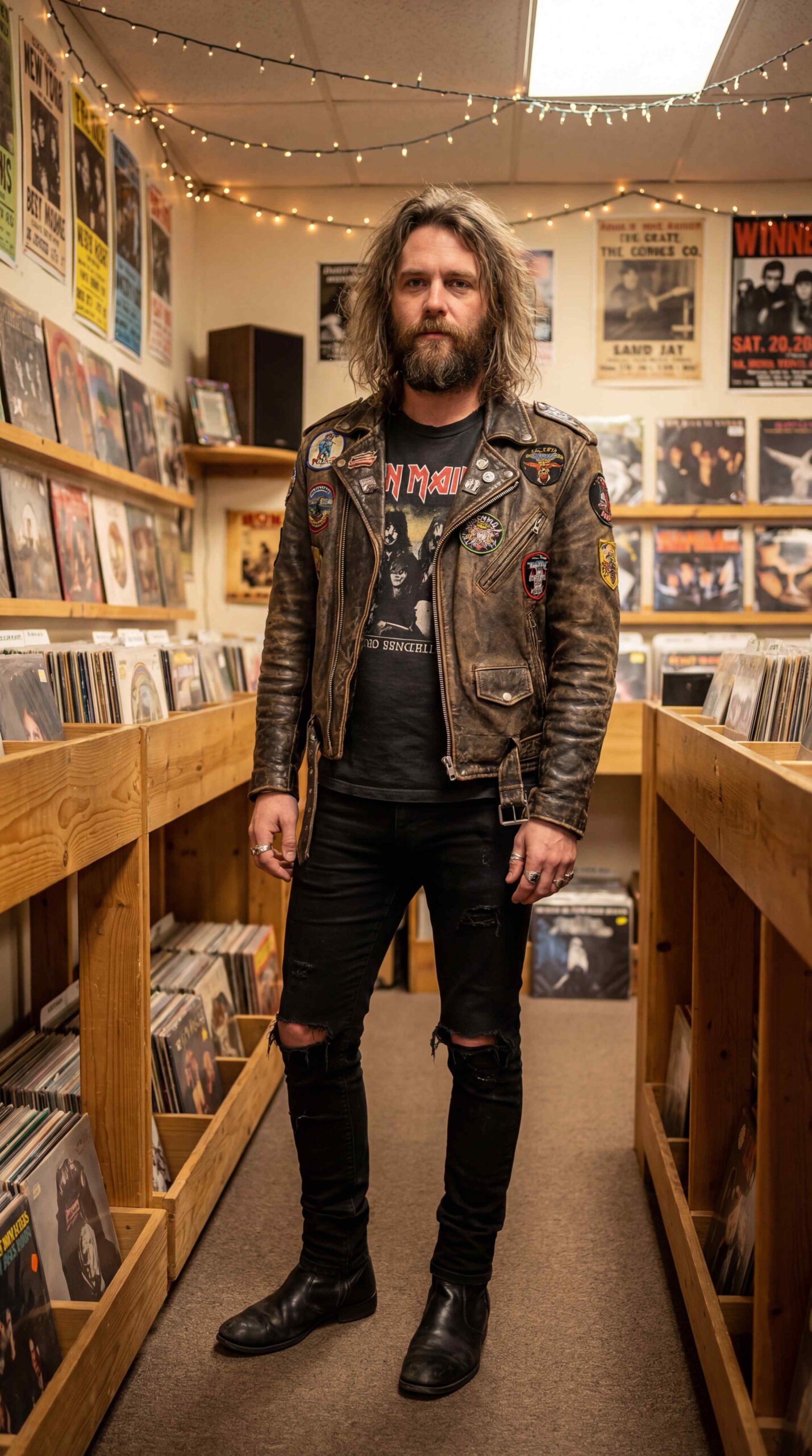 Vintage Leather Rocker