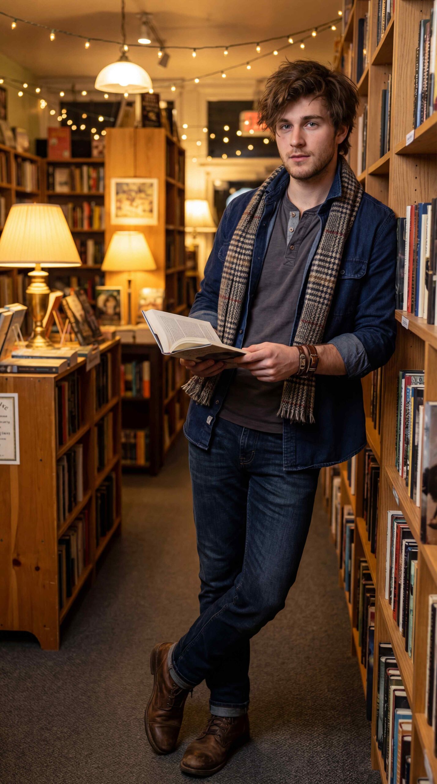 Cotton Henley Layered Look