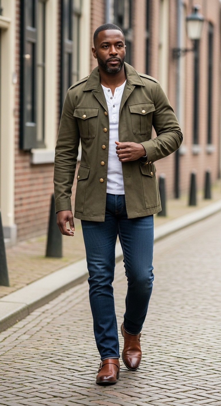 Olive Military Jacket