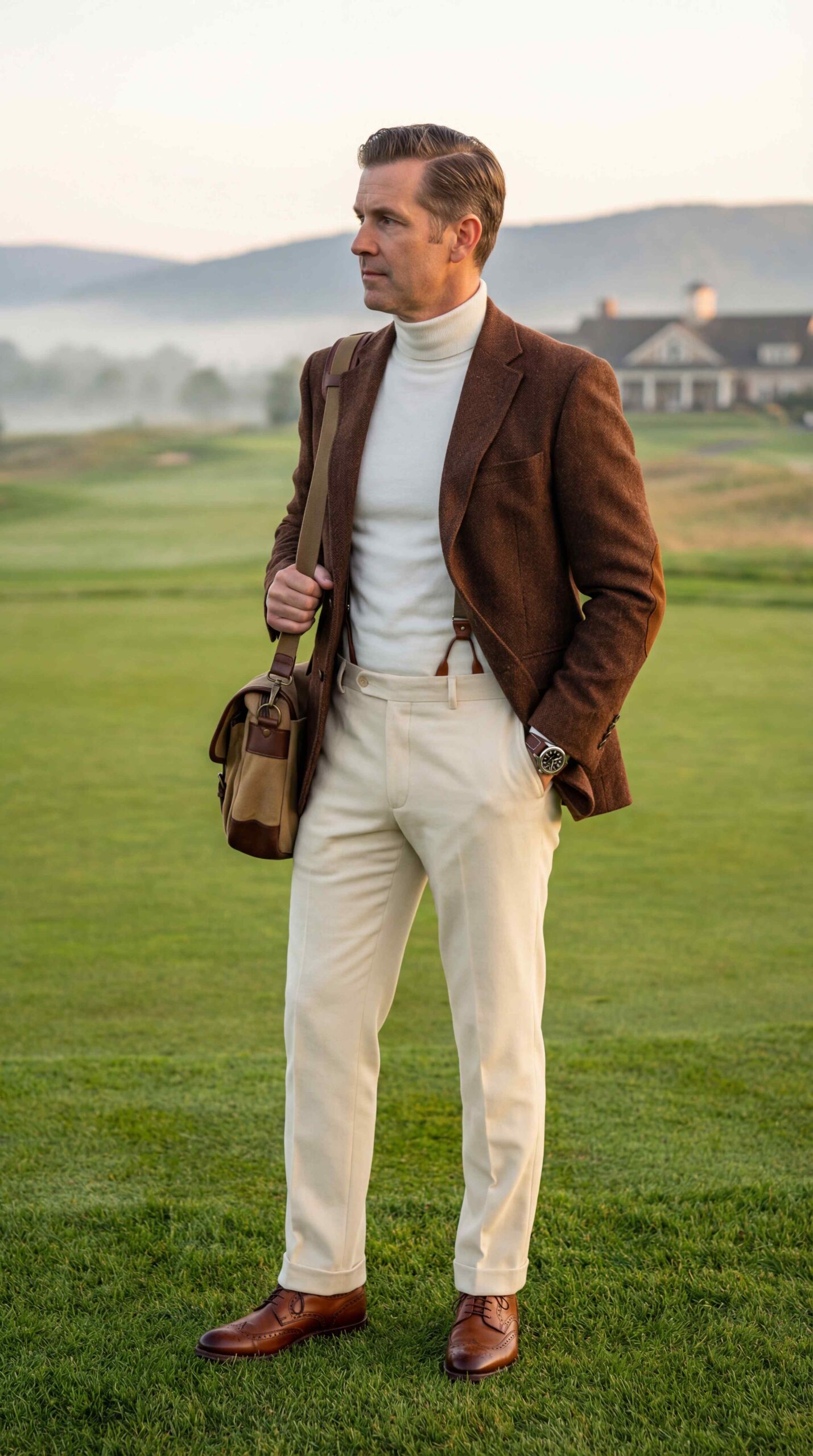 Tweed Blazer Country Club Style