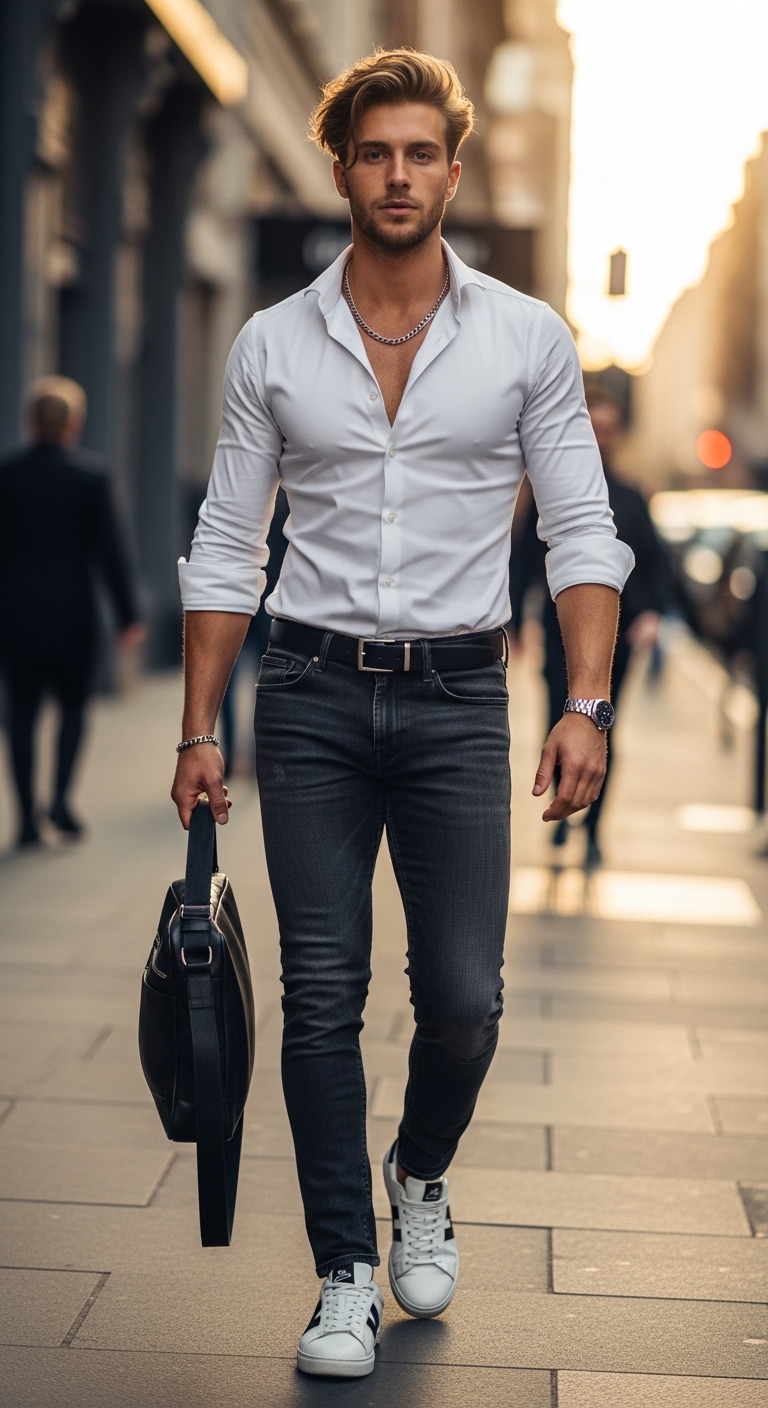 Classic White Shirt Outfit Men