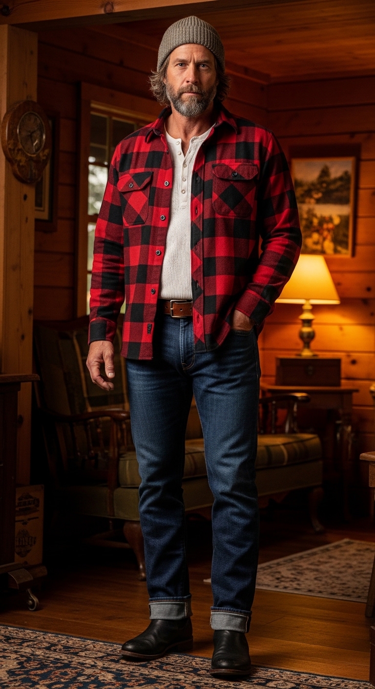 Flannel Shirt Outfit Men Layered