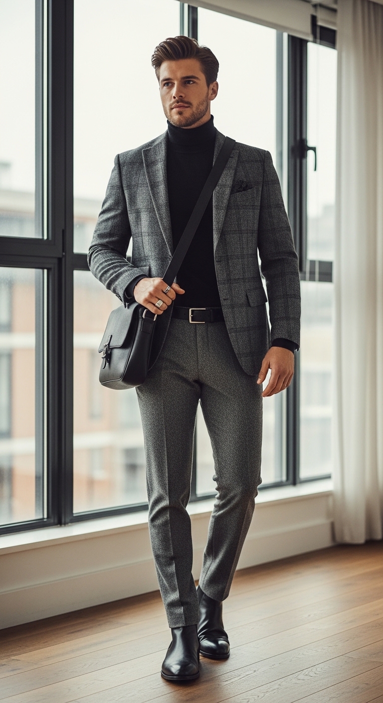 11 Smart Casual For Men Only Outfit Will Make You Beautiful Charcoal Flannel Smart Casual