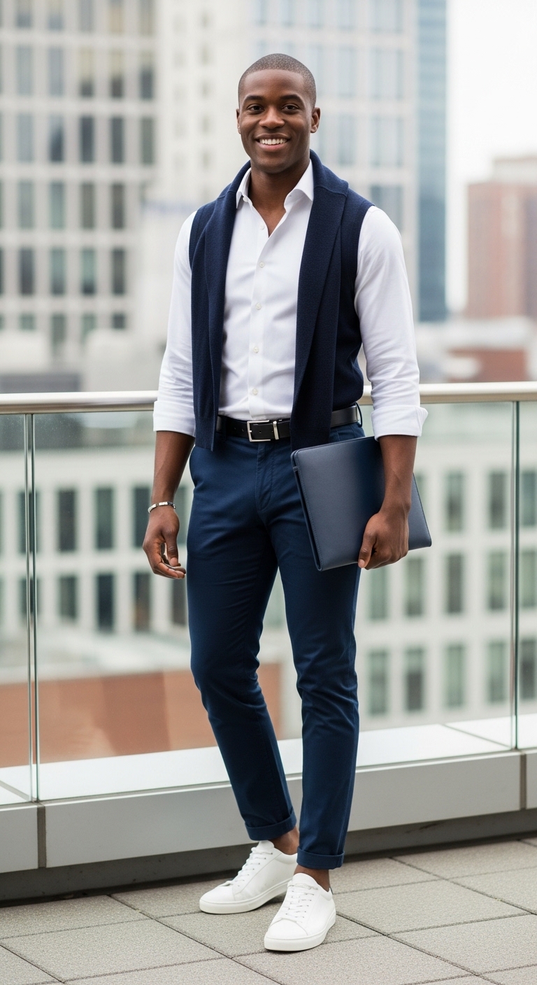 11 Smart Casual For Men Only Outfit Will Make You Beautiful White Cotton Smart Casual