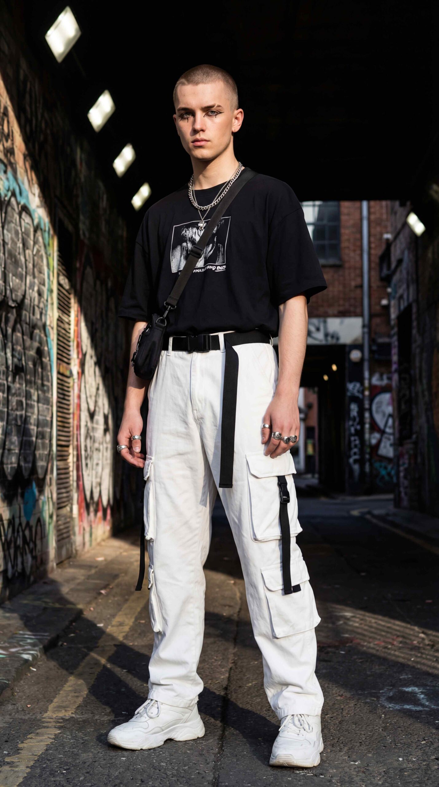 Streetwear White Cargo Pants