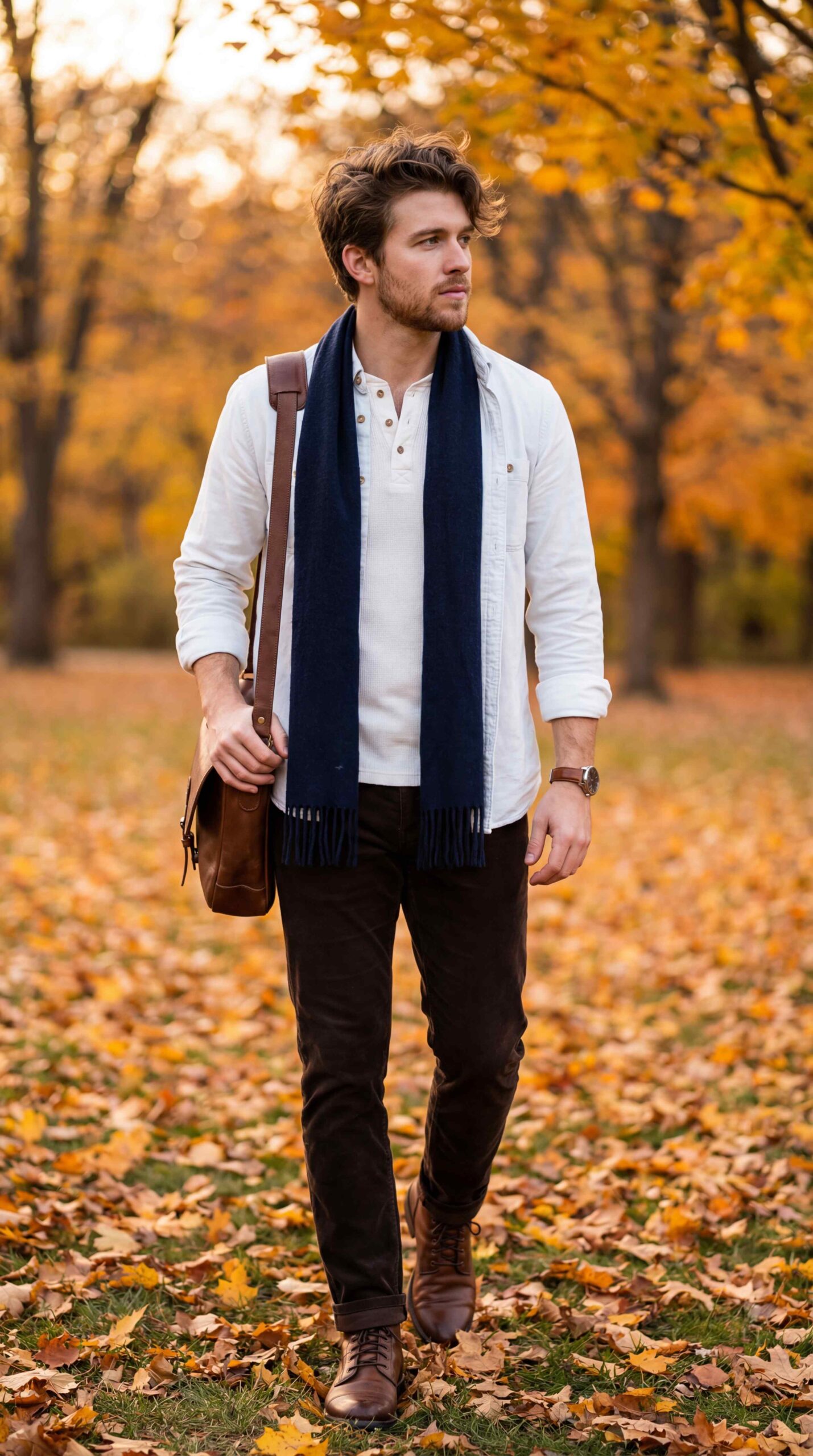 11 White Shirt Outfit For Men For Effortless Style Layered Fall Shirt Outfit