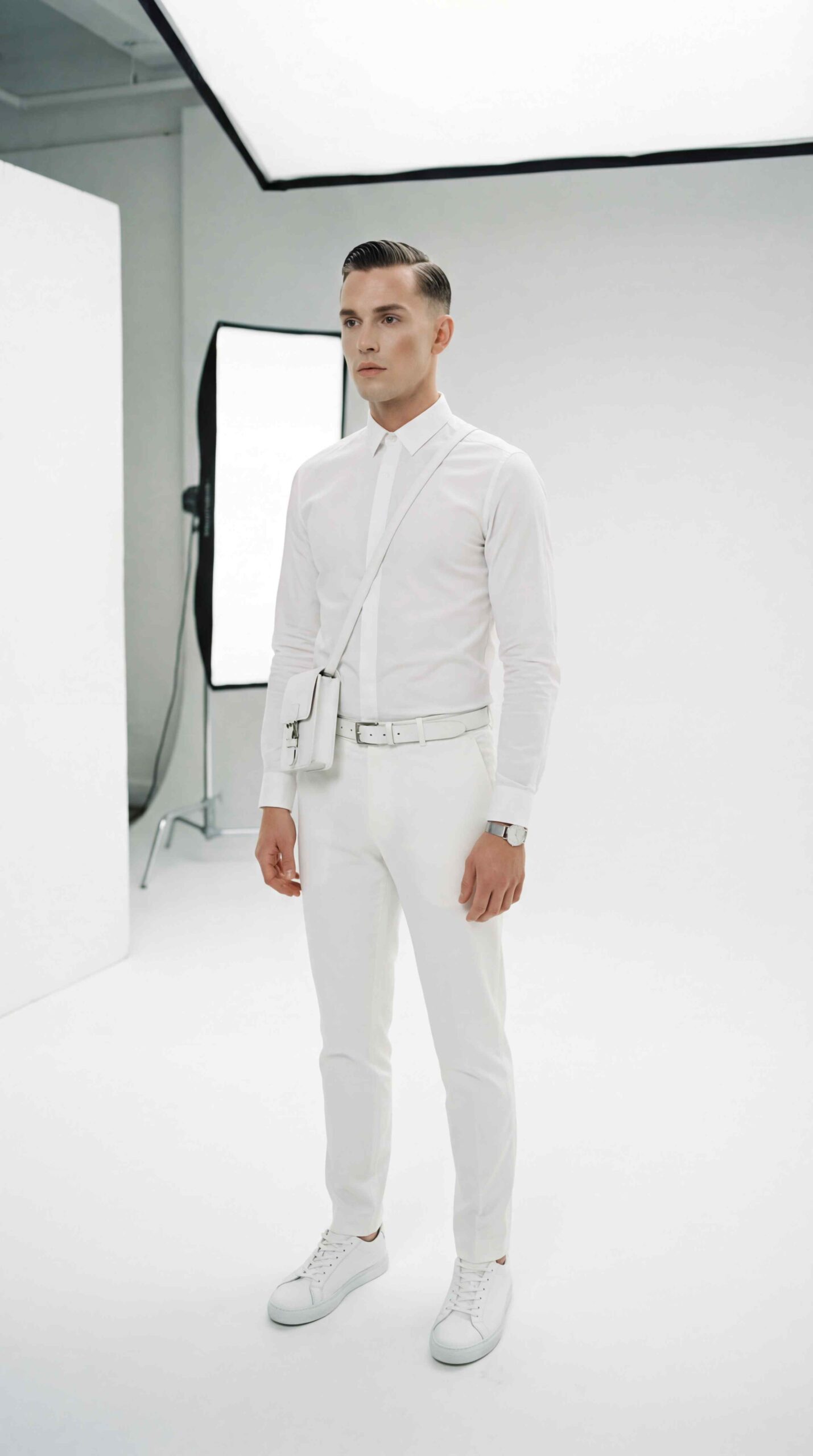 11 White Shirt Outfit For Men For Effortless Style Minimalist Monochrome Shirt Style