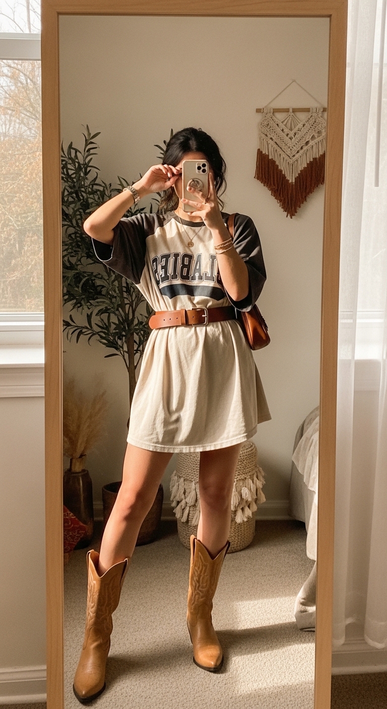 Casual Baseball Skirt Combo