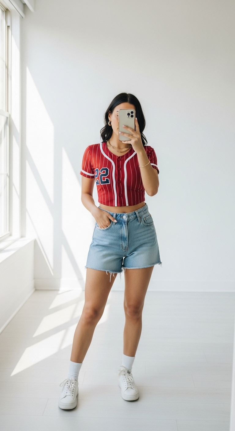 Chic Baseball Jersey Dress Outfit