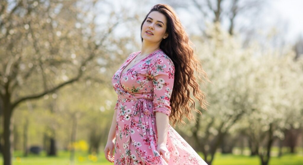 plus size spring outfit for women featured
