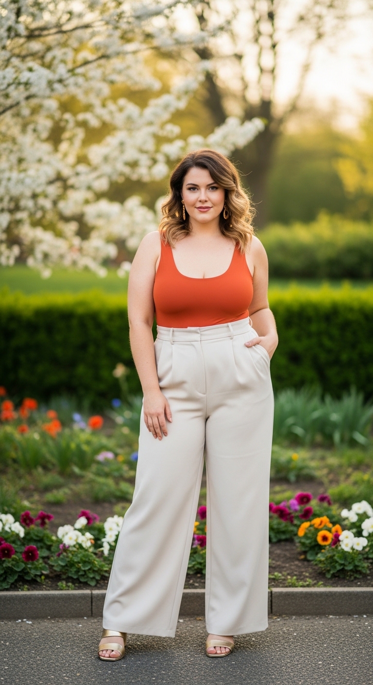 Pastel Wide-Leg Trousers