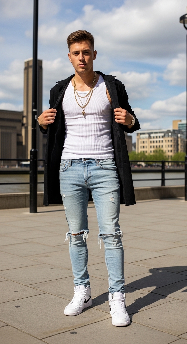 distressed light wash jorts