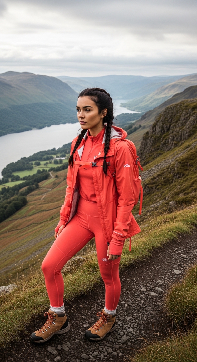 full coral red technical trekking system on coast to coast