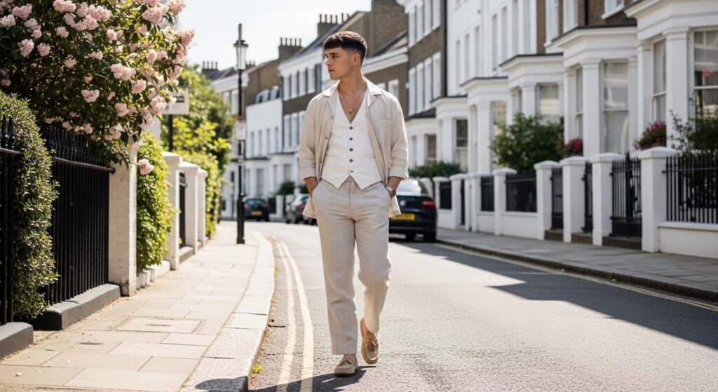 linen outfit men