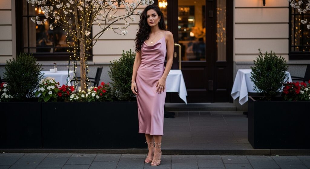 spring dinner outfit women